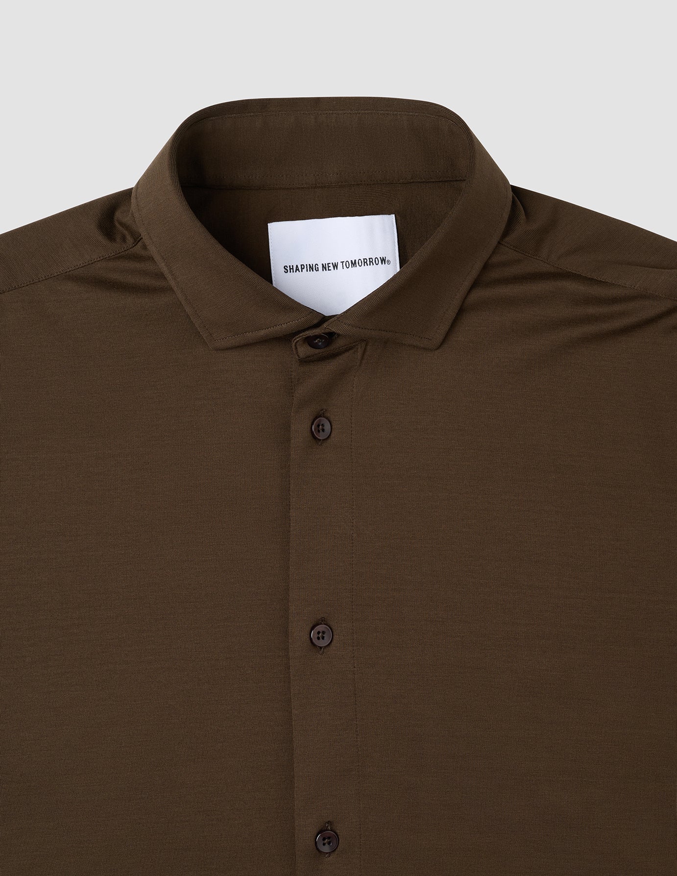 Classic Shirt Saddle Brown Slim
